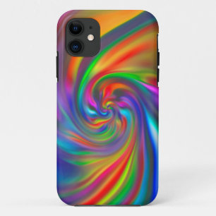 Abstract Background Spirals Soft II iPhone 11 Case