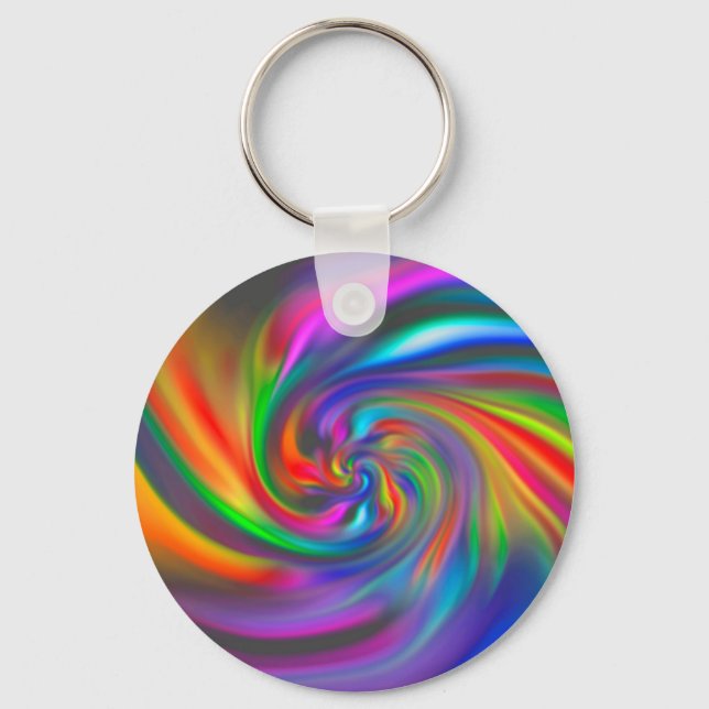 Abstract Background Spirals Soft II Keychain (Front)