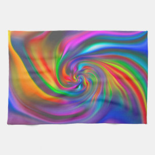 Abstract Background Spirals Soft II Kitchen Towel