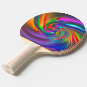 Abstract Background Spirals soft II Ping Pong Paddle