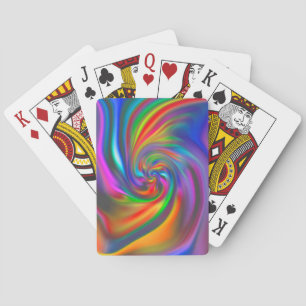 Abstract Background Spirals Soft II Playing Cards