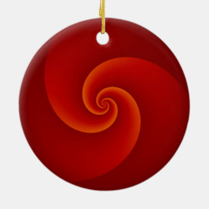 Abstract Background Spirals soft III Ceramic Ornament