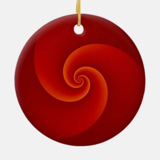 Abstract Background Spirals soft III Ceramic Ornament (Back)
