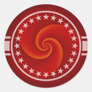 Abstract Background Spirals soft III + your text Classic Round Sticker
