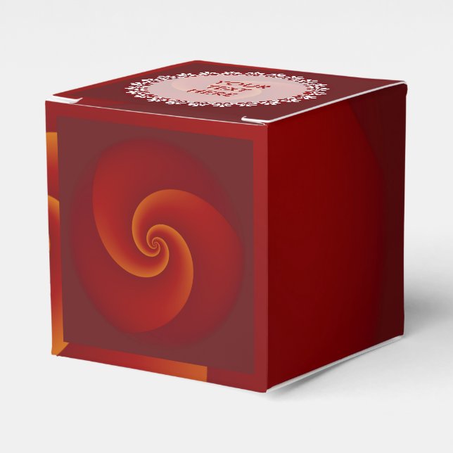 Abstract Background Spirals soft III + your text Favor Box (Front Side)
