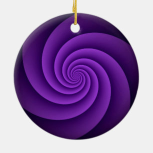 Abstract Background Spirals soft IV Ceramic Ornament