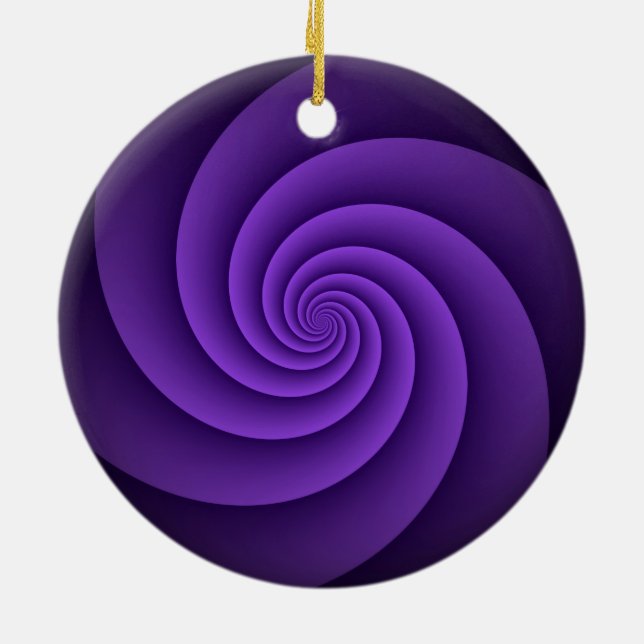 Abstract Background Spirals soft IV Ceramic Ornament (Back)