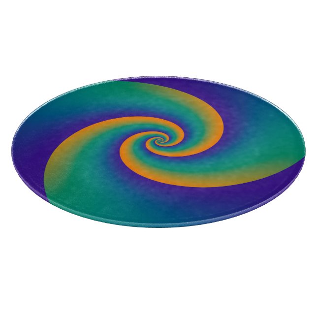 Abstract Background Spirals soft V Cutting Board (Corner)