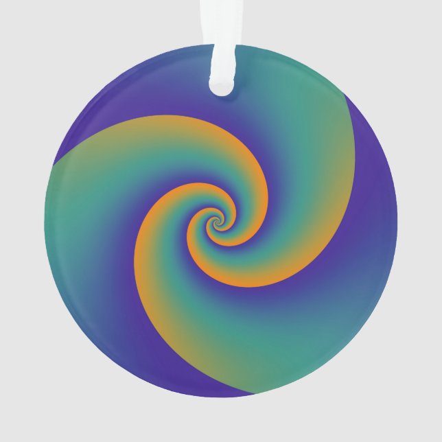 Abstract Background Spirals soft V Ornament (Back)