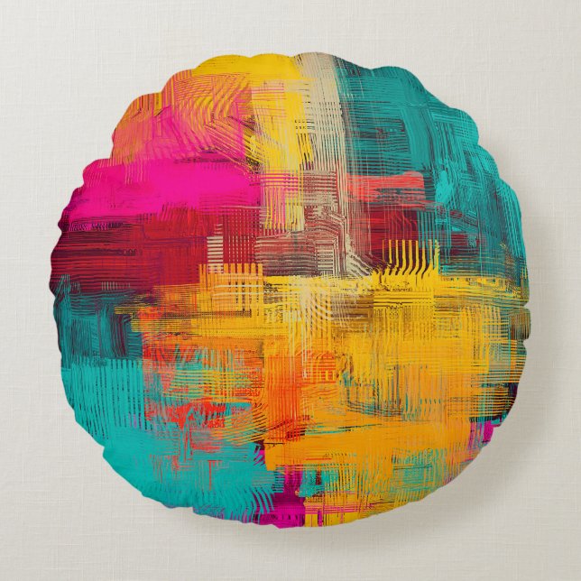 Abstract background texture. 2d illustration. Expr Round Pillow (Front)