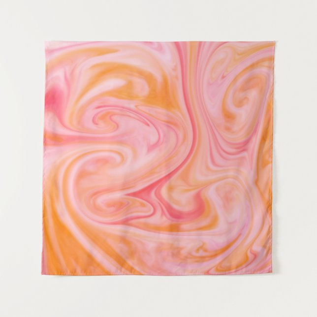 Abstract background texture of swirling or flowing tapestry (Front)