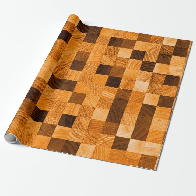 Abstract background texture of wood from the end s wrapping paper (Unrolled)