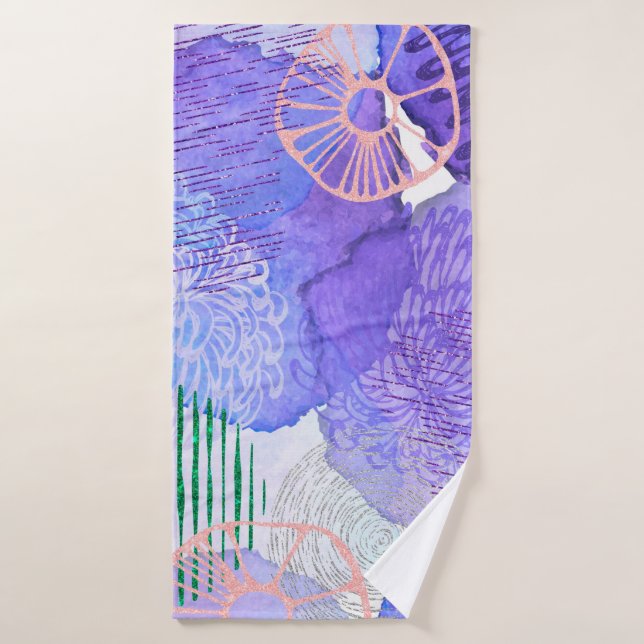 Abstract background watercolor bath towel (Bath Towel)