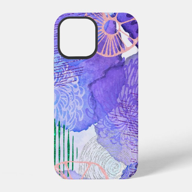 Abstract background watercolor iPhone case (Back)