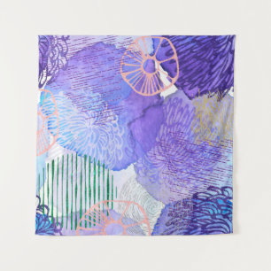 Abstract background watercolor tapestry