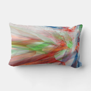 Abstract background with colourful crystals lumbar pillow