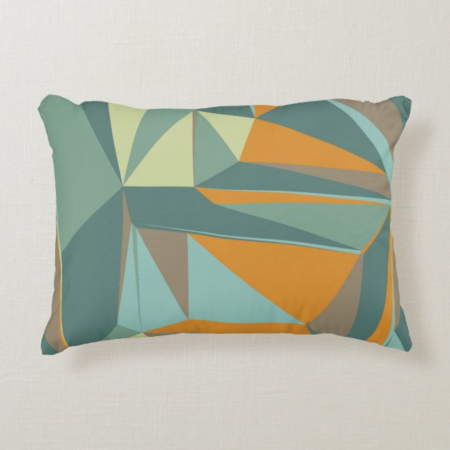 Abstract background with colourful trianglesabstra accent pillow (Front)