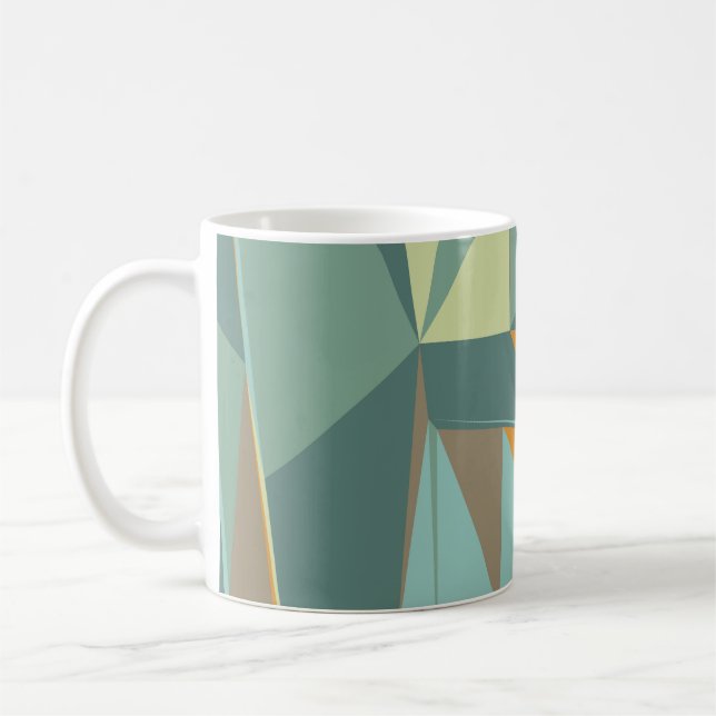 Abstract background with colourful trianglesabstra coffee mug (Left)