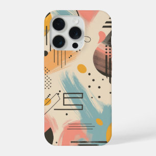 Abstract background with linear patterns iPhone 15 pro case
