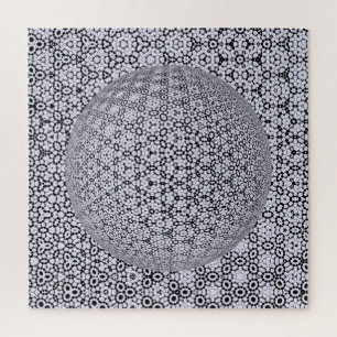 abstract  background with sphere jigsaw puzzle