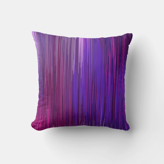 Abstract background with thin purple vertical line throw pillow (Front)