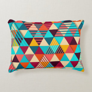 Abstract background with triangle shapes. Modern g Accent Pillow