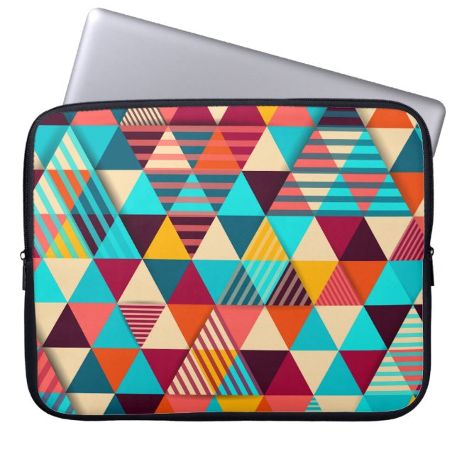 Abstract background with triangle shapes. Modern g Laptop Sleeve (Front)