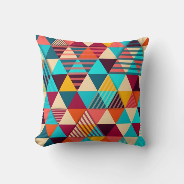Abstract background with triangle shapes. Modern g Throw Pillow (Front)