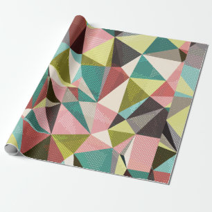 Abstract background with triangles and colourful g wrapping paper
