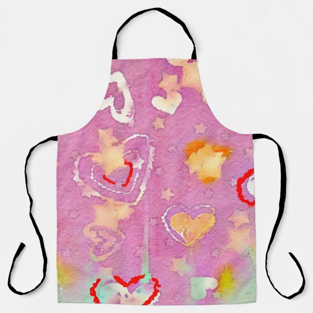 abstract background with watercolor texture, Oil p Apron (Front)