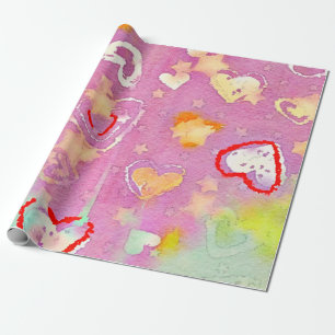 abstract background with watercolor texture, Oil p Wrapping Paper