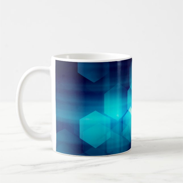 abstract backgrounds, Abstract matrix like backgro Coffee Mug (Left)