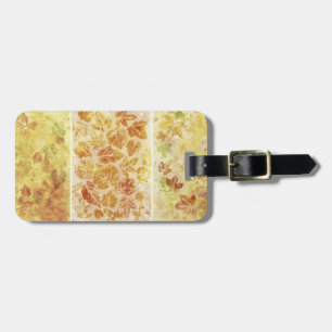 Abstract backgrounds, watercolor, leaves luggage tag