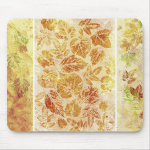 Abstract backgrounds, watercolor, leaves mouse pad