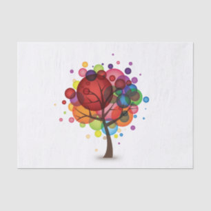 Abstract Balloon Tree Tissue Paper