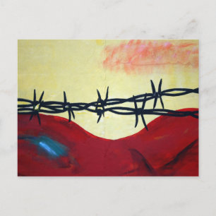 Abstract - barbed wire postcard