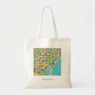 Abstract Barcelona Poster, Tavel Poster Tote Bag