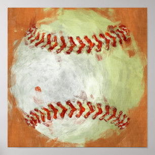 Abstract Baseball Poster
