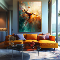 Abstract Basketball Player - Powerful Sports Art