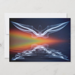 Abstract Bat Silhouette Thank You Card