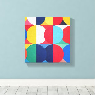 Abstract Bauhaus Geometric Art Canvas Print