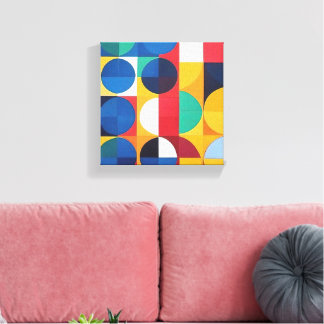 Abstract Bauhaus Geometric Art Canvas Print