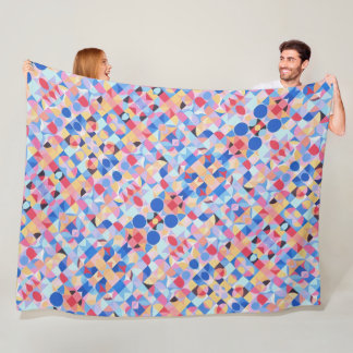 Abstract Bauhaus Geometric Art Fleece Blanket