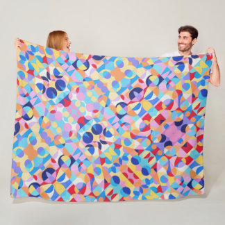Abstract Bauhaus Geometric Art Fleece Blanket