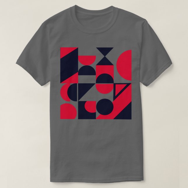 Abstract Bauhaus geometric pattern T-Shirt (Design Front)
