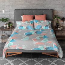 Abstract Bauhaus Half Circles Mod Pop Art Pattern