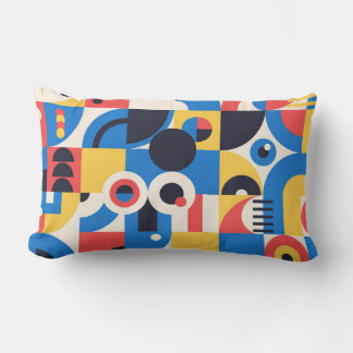 Abstract Bauhaus Throw Pillow / Cushion