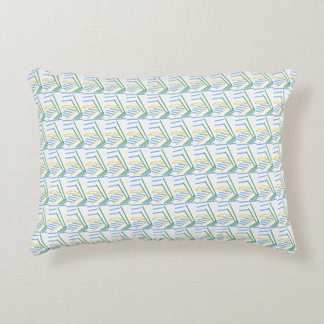 Abstract Beach Accent Pillow (Front)
