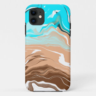 Abstract Beach Fluid Art   iPhone 11 Case