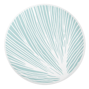 Abstract Beach Scallop Seashell Ceramic Knob